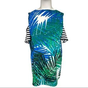 Calvin Klein size large cold shoulder back zip top